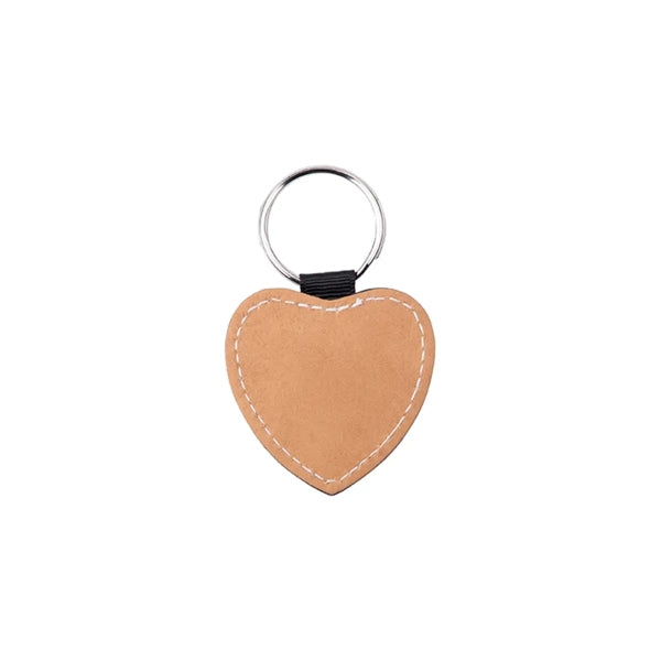 Personalised PU Leather-Effect Keyring. Custom Keychains for Businesses & Logos (Round or Rectangle)