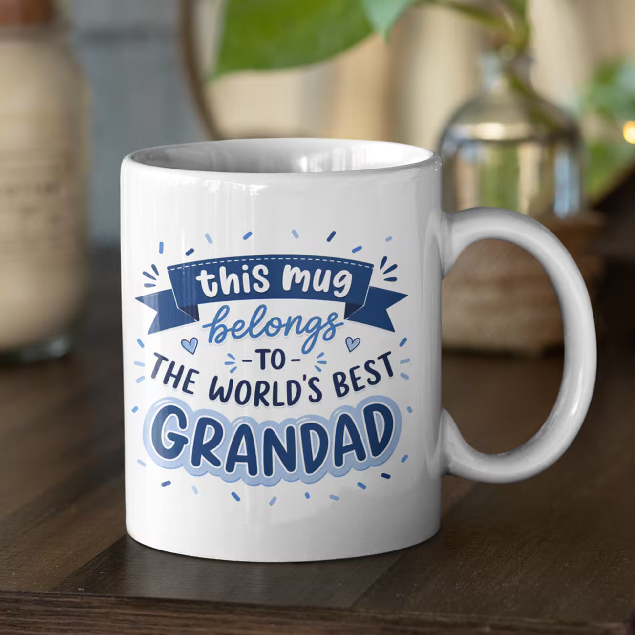 Heartwarming "This Mug Belongs To The World's Best Grandad" Ceramic Coffee Mug – Grandfather Appreciation Gift Cup (M1057)