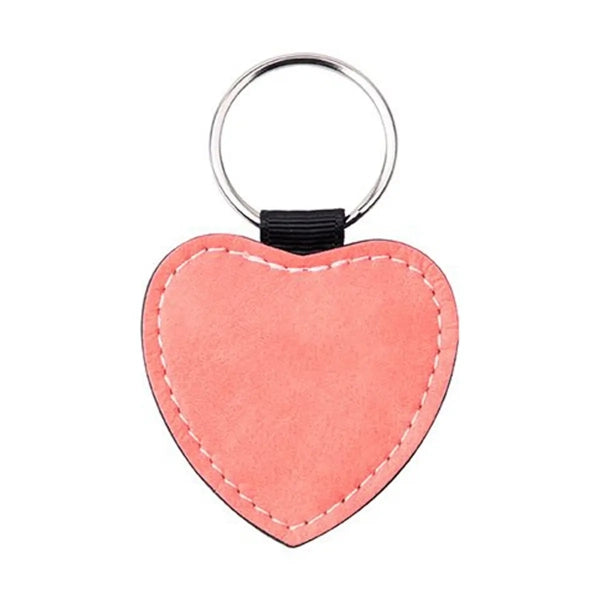 Personalised PU Leather-Effect Keyring. Custom Keychains for Businesses & Logos (Round or Rectangle)