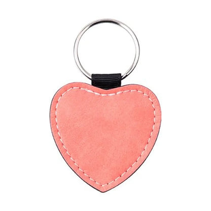 Personalised PU Leather-Effect Keyring. Custom Keychains for Businesses & Logos (Round or Rectangle)
