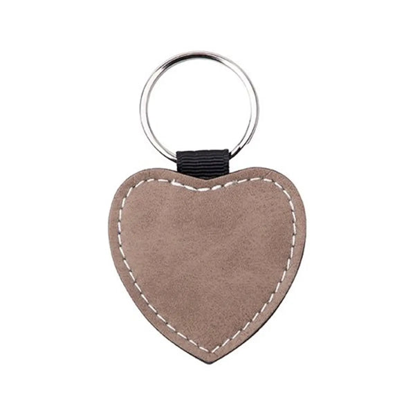 Personalised PU Leather-Effect Keyring. Custom Keychains for Businesses & Logos (Round or Rectangle)
