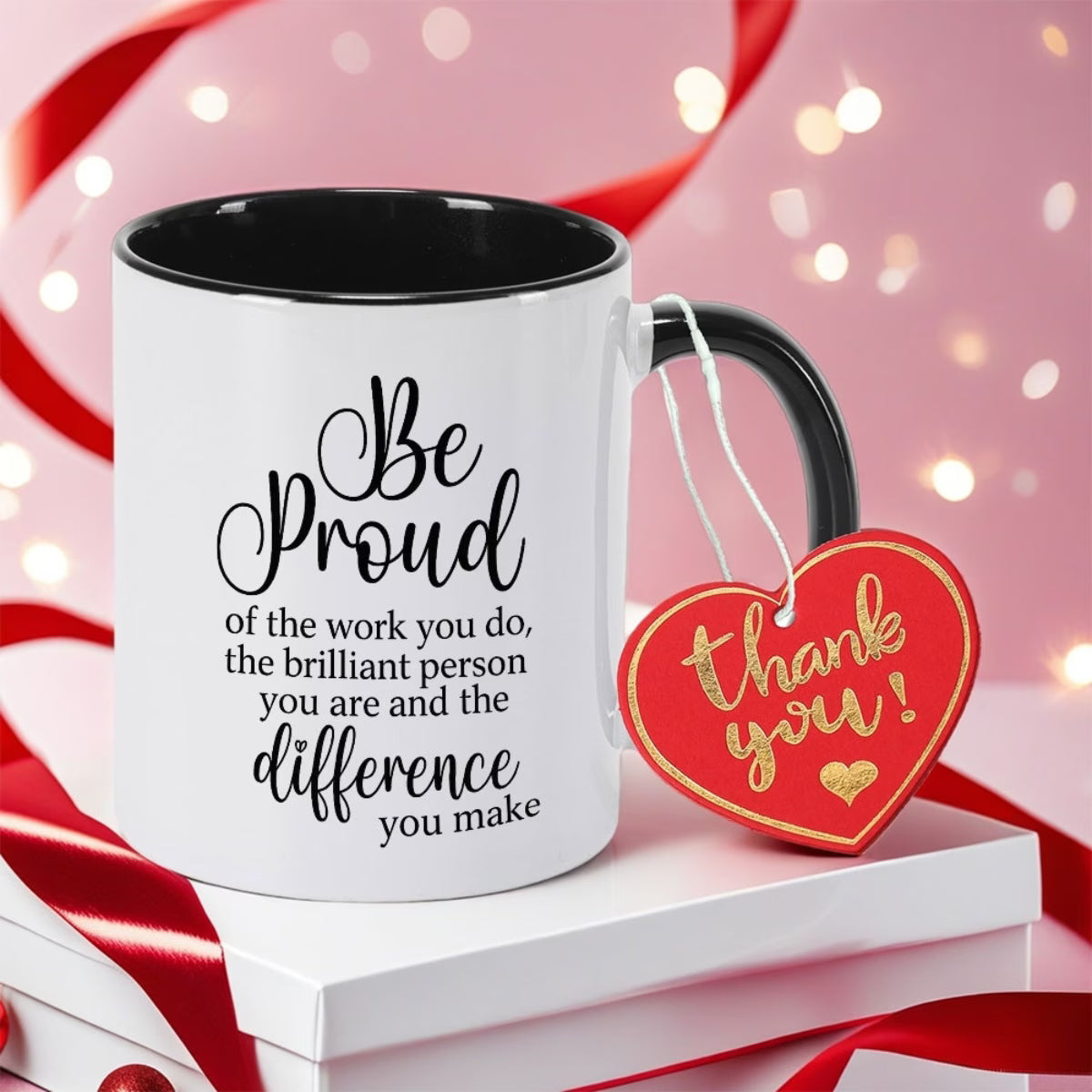 Personalized "Be Proud of the Work You Do" Ceramic Coffee Mug – Inspirational Quote, Appreciation Gift & Uplifting Novelty Cup (M1182)