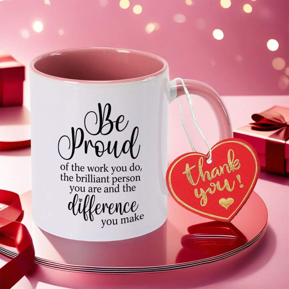 Personalized "Be Proud of the Work You Do" Ceramic Coffee Mug – Inspirational Quote, Appreciation Gift & Uplifting Novelty Cup (M1182)