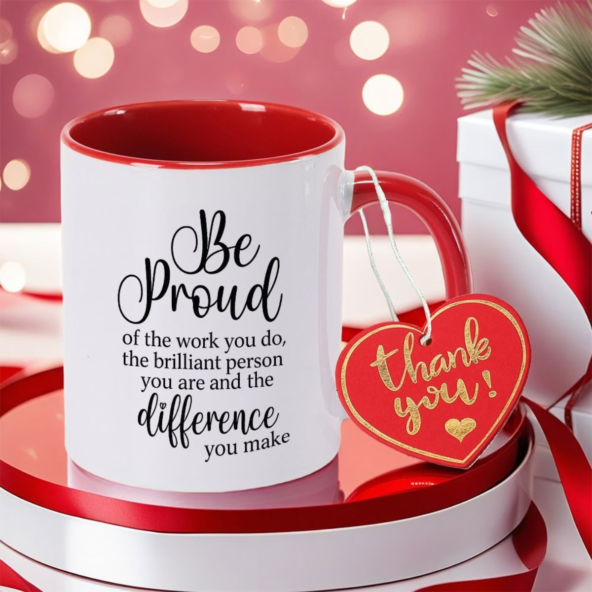 Personalized "Be Proud of the Work You Do" Ceramic Coffee Mug – Inspirational Quote, Appreciation Gift & Uplifting Novelty Cup (M1182)