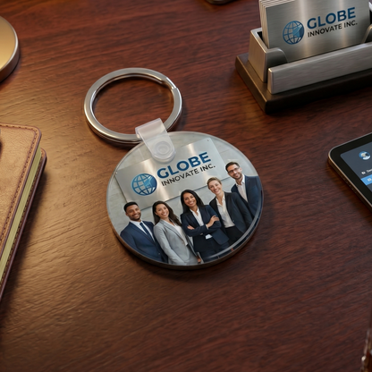 Custom Keyring Collection | HD Edge-to-Edge Durable Pocket Charms in 6 Geometric Silhouettes
