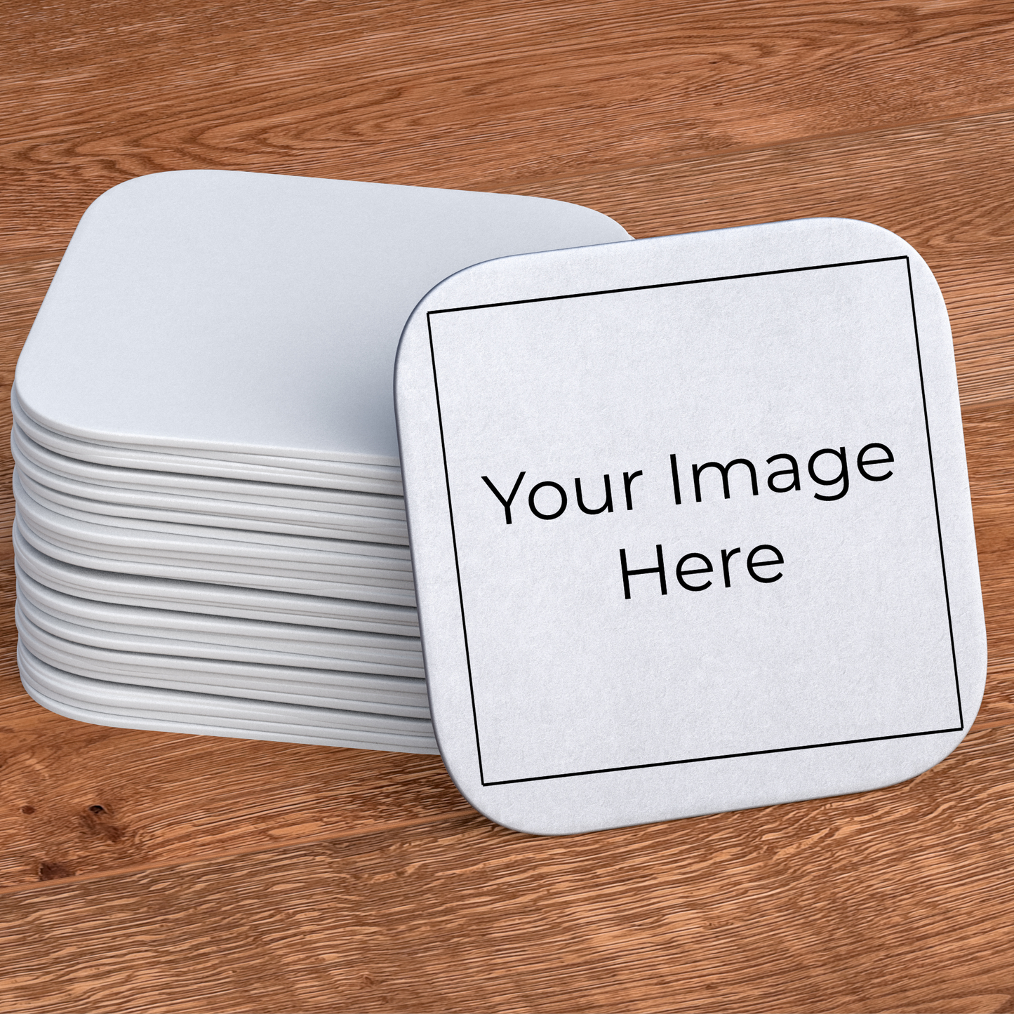 Personalised Premium Set of 2 Coasters. Customised with Any Text, Image or Logo