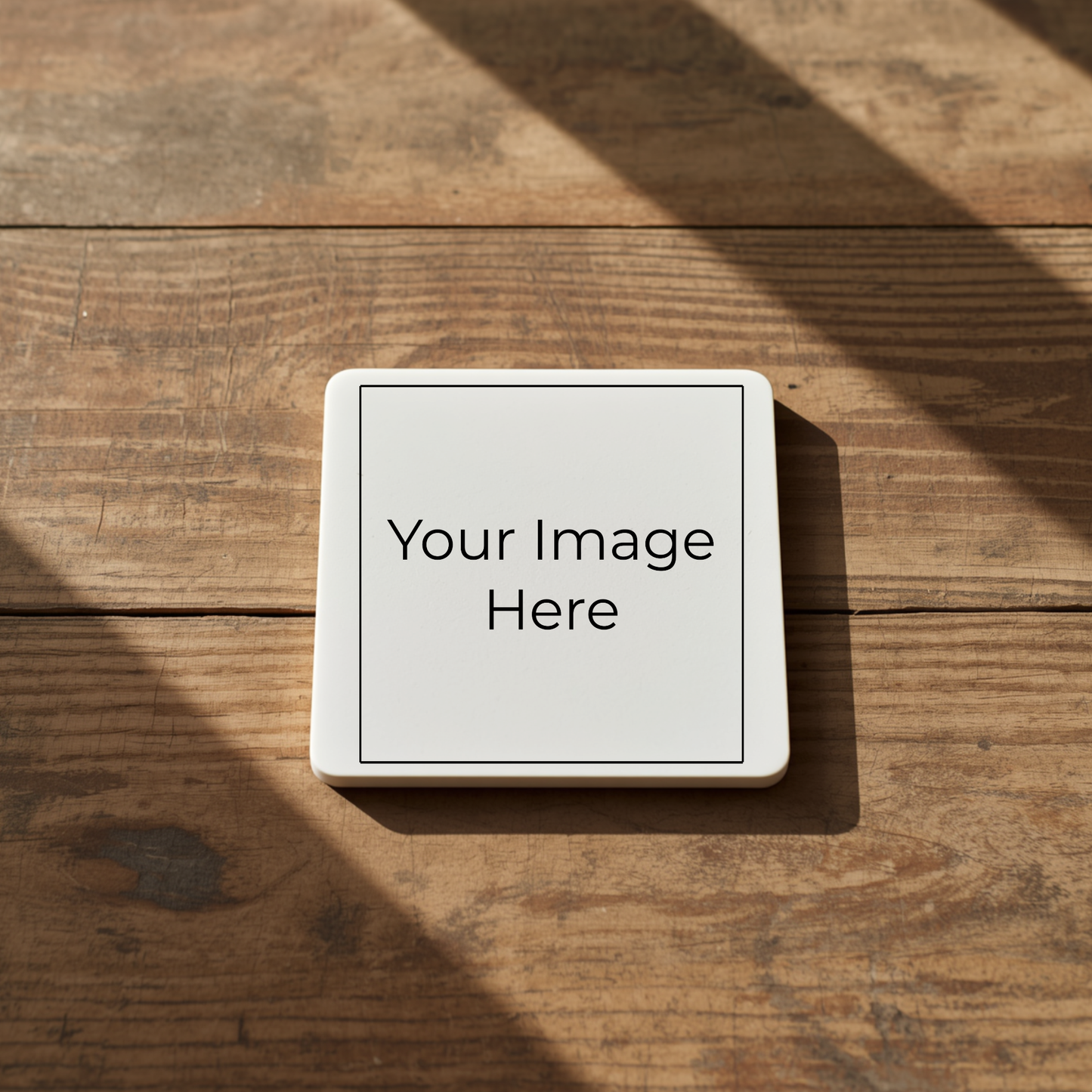 Personalised Premium Set of 2 Coasters. Customised with Any Text, Image or Logo