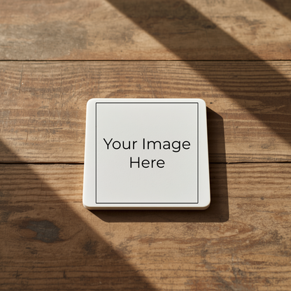 Personalised Premium Set of 2 Coasters. Customised with Any Text, Image or Logo