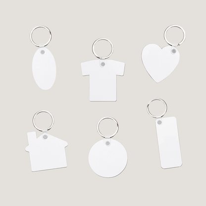 Custom Keyring Collection | HD Edge-to-Edge Durable Pocket Charms in 6 Geometric Silhouettes
