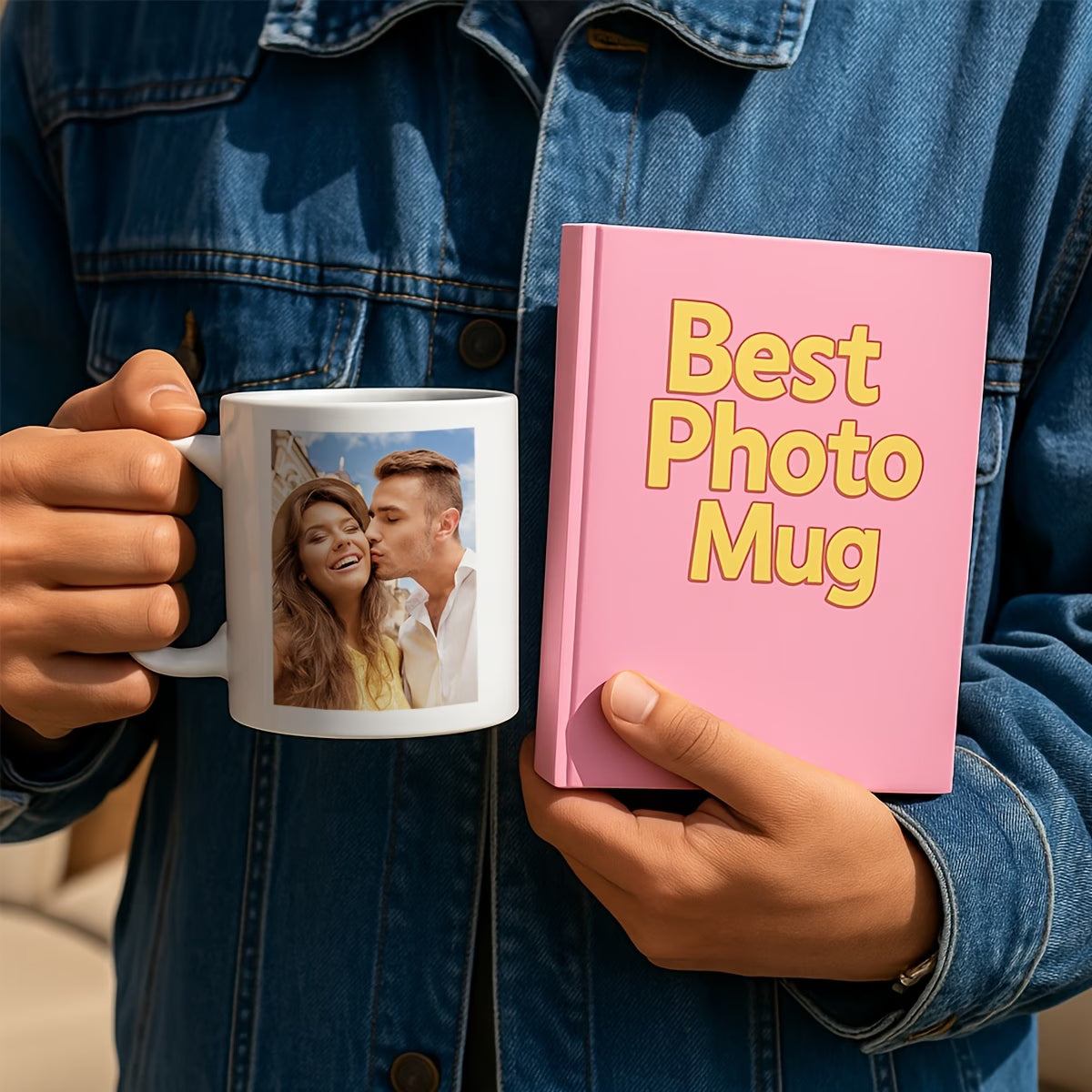 Personalized "Custom Photo Memories" Ceramic Coffee Mug – Personalized Picture Customization, Double-Sided Photo Print & Couple Novelty Cup (M1186)
