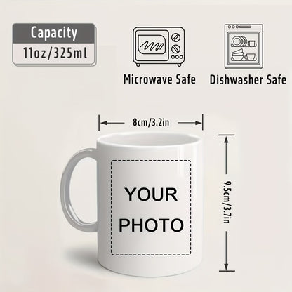 Personalized "Custom Photo Memories" Ceramic Coffee Mug – Personalized Picture Customization, Double-Sided Photo Print & Couple Novelty Cup (M1186)