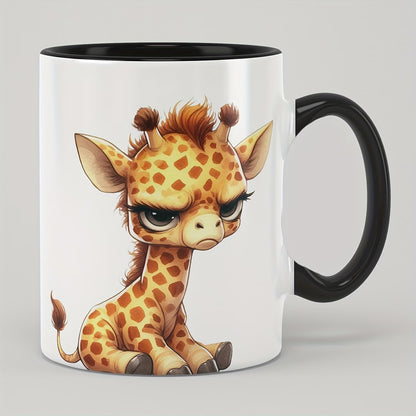 Cute "Grumpy Baby Giraffe" Ceramic Coffee Mug – Sarcastic Mood & Animal Lover Novelty Cup (M1124)