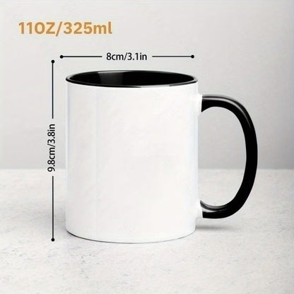 Personalized "Cute Ladybug & Floral" Ceramic Coffee Mug – Custom Name Spring Flower, Heart & Cute Insect Novelty Cup (M1164)