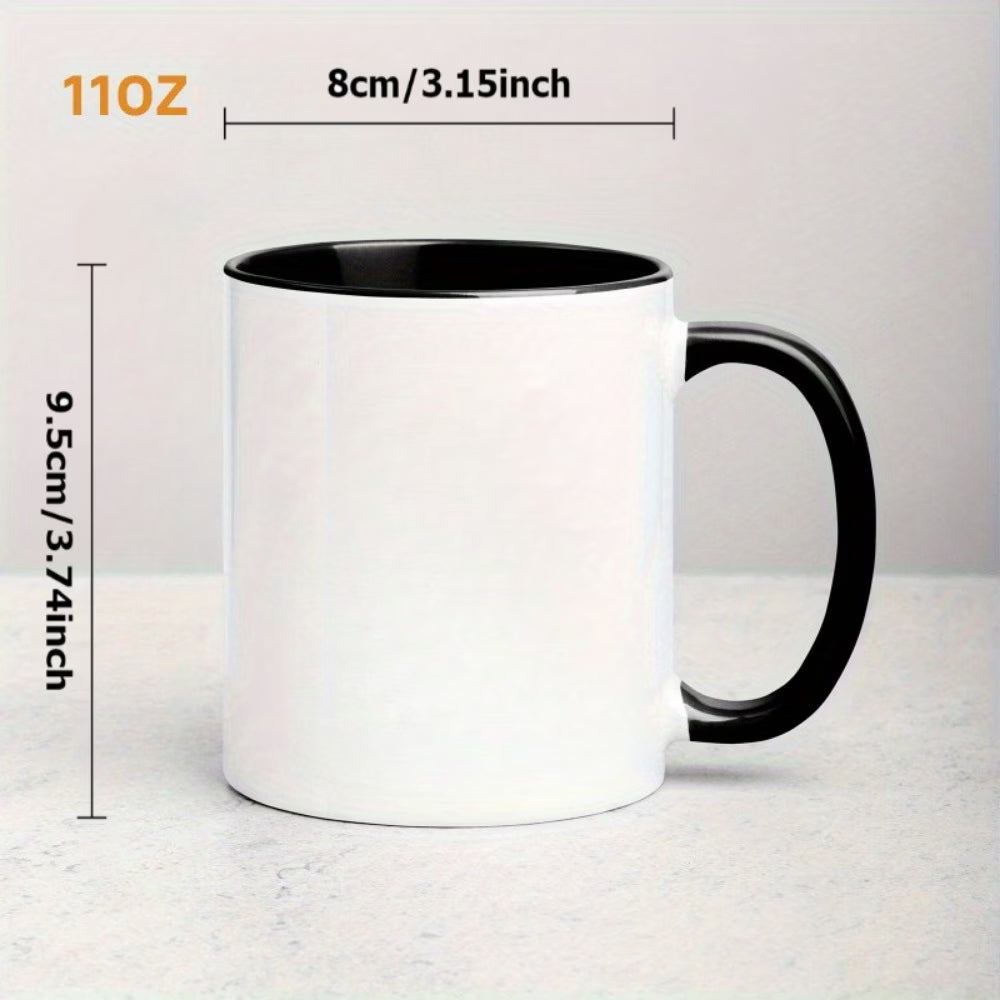 Personalized "Soccer Foot on Ball Sketch" Ceramic Coffee Mug – Custom Name Blue Football & Sports Novelty Cup with Blue Accent (M1140)