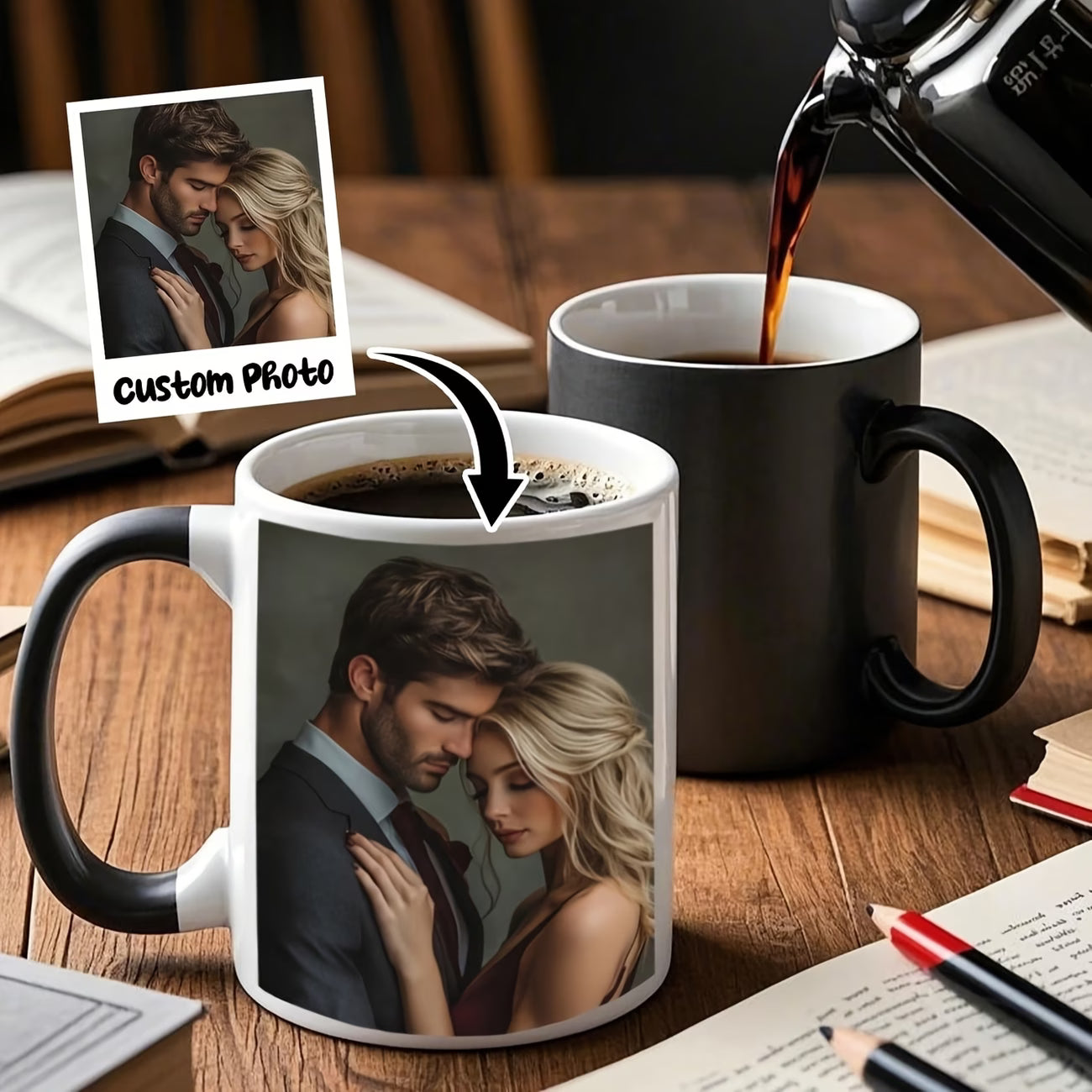 Personalized Magic Color Changing Photo Mug – Custom Heat-Sensitive Picture Coffee Cup (M1031)