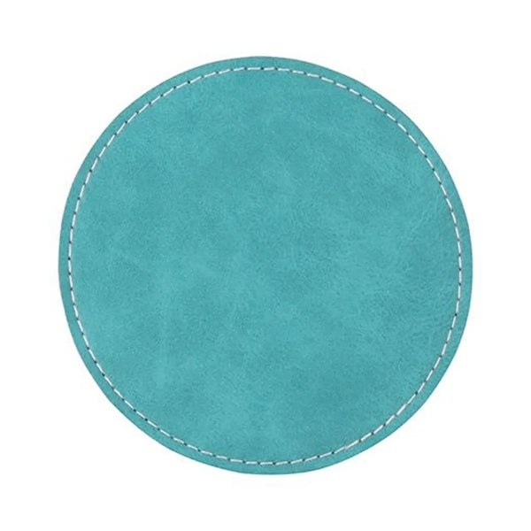 Bespoke Personalised Leather-Effect Circle Coaster | Custom Photo Keepsake & Premium Home Decor