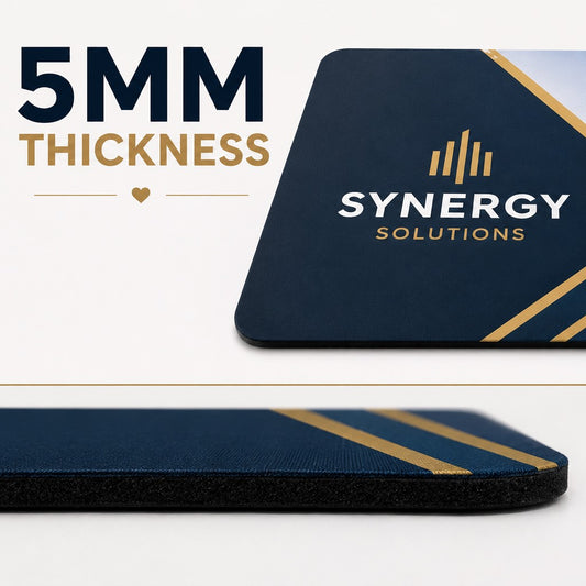 Personalised Mouse Pad for Desk & Office with Thick Non-Slip Rubber Base