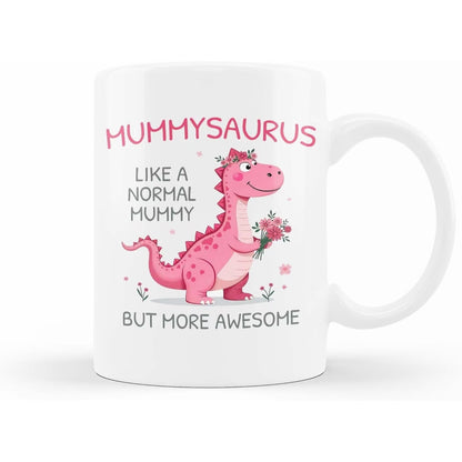 Cute "Mummysaurus" Dinosaur Ceramic Coffee Mug – Funny Mother's Day & Mom Appreciation Novelty Cup (M1131)