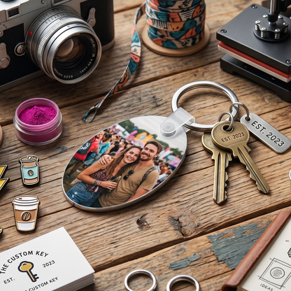 Custom Keyring Collection | HD Edge-to-Edge Durable Pocket Charms in 6 Geometric Silhouettes