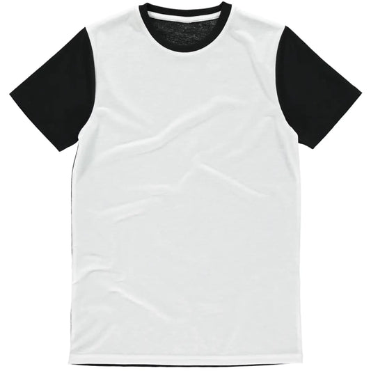 Men’s Personalized Slim-Fit Panel T-Shirt – High-Quality Custom Front Photo Print Design