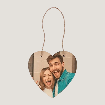 Personalised Hanging Wood Heart Frame for Home Decor Includes Rustic Twine Hanging Rope
