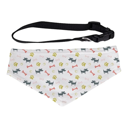 Personalized Pet Bandana with Adjustable Collar | Custom Front Photo Print | Durable Scarf for Dogs and Cats | Small, Medium, and Large Sizes Available
