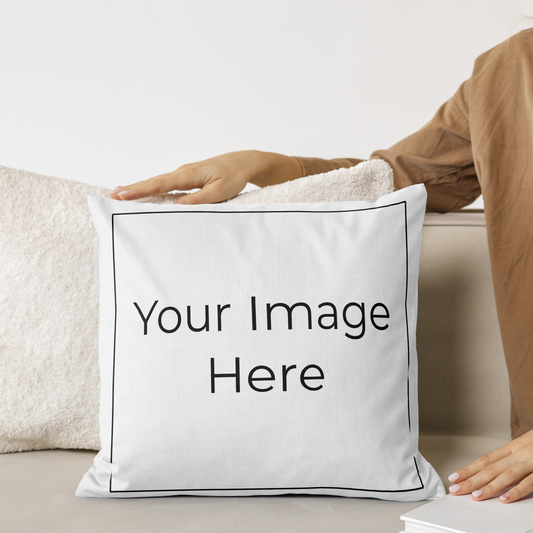 Personalized 40x40cm Canvas Effect Cushion Cover | Durable & Vibrant Custom Photo Print