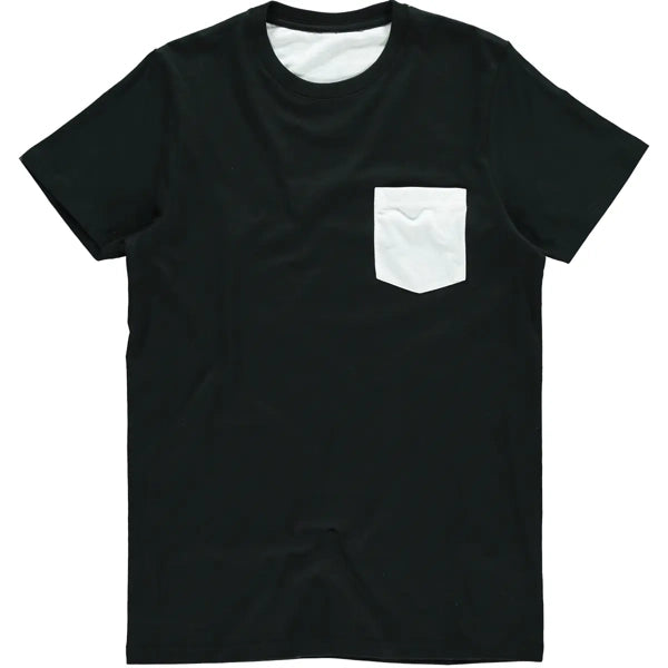 Men’s Personalised Slim-Fit Pocket T-Shirt with Custom Photo Print on Front Pocket – Premium Cotton Tee with Polyester Panel