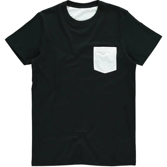 Men’s Personalised Slim-Fit Pocket T-Shirt with Custom Photo Print on Front Pocket – Premium Cotton Tee with Polyester Panel