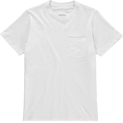 Men’s Personalised Slim-Fit Pocket T-Shirt with Custom Photo Print on Front Pocket – Premium Cotton Tee with Polyester Panel