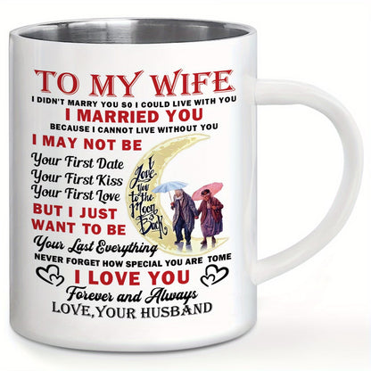 Romantic "To My Wife" Ceramic Coffee Mug – Sentimental Love & Anniversary Gift Novelty Cup (M1099)