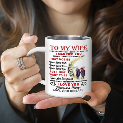 Romantic "To My Wife" Ceramic Coffee Mug – Sentimental Love & Anniversary Gift Novelty Cup (M1099)