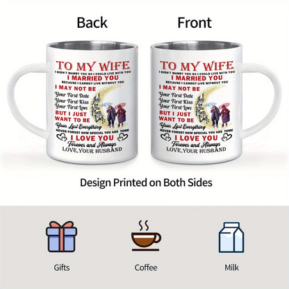Romantic "To My Wife" Ceramic Coffee Mug – Sentimental Love & Anniversary Gift Novelty Cup (M1099)