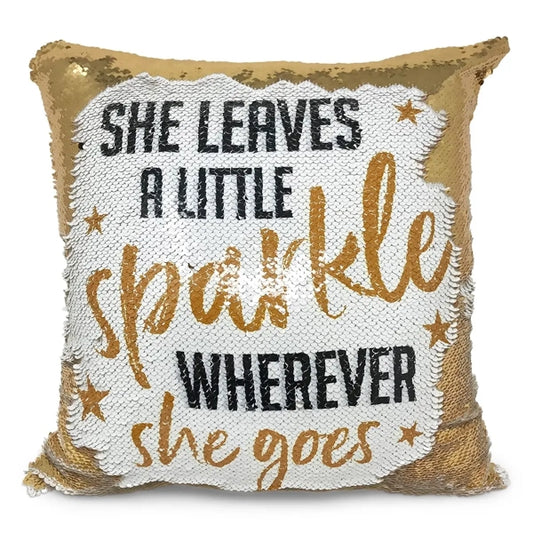 Personalized 40x40cm Magic Sequin Cushion with Filling | Reveal Your Custom Photo & Sparkle