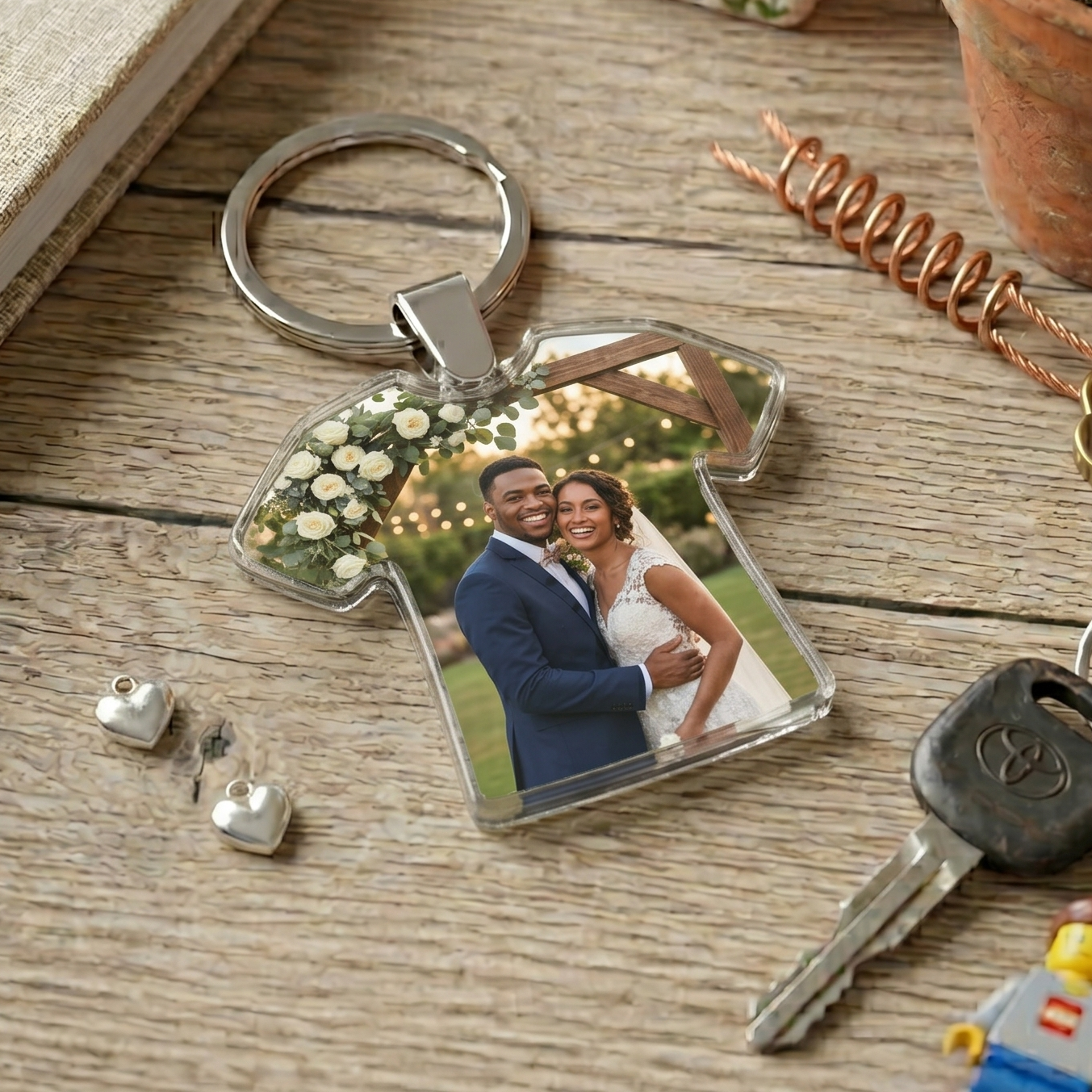 Custom Keyring Collection | HD Edge-to-Edge Durable Pocket Charms in 6 Geometric Silhouettes