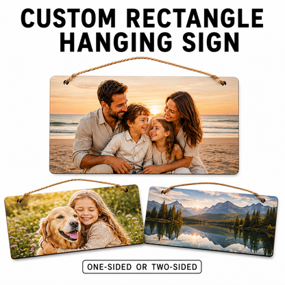 Custom Hanging Wood Frame | Customise with Your Favourite Photos & Family