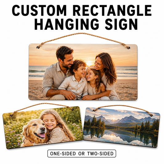 Custom Hanging Wood Frame | Customise with Your Favourite Photos & Family