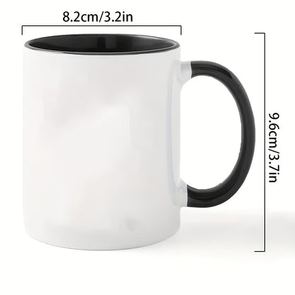 Personalized "There's No Such Thing As Too Many Books" Ceramic Coffee Mug – Black Rim & Handle, Book Lover Quote, Floral Books & Reader Novelty Cup (M1195)