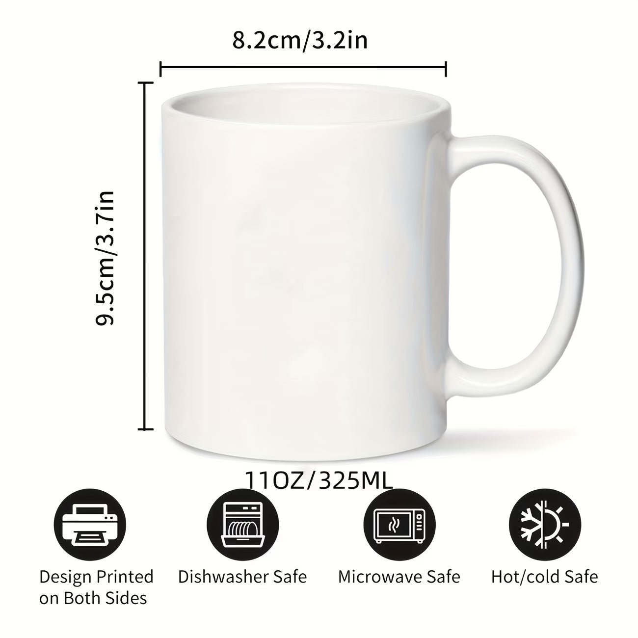 Personalized "Your Custom Words Here" Ceramic Coffee Mug – Custom Text, Personalized Message & Custom Typography Novelty Cup (M1185)