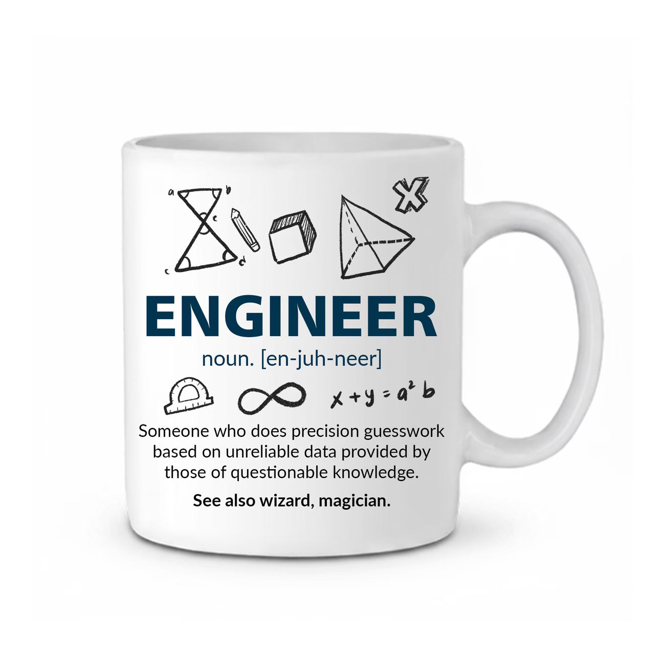 Funny "Engineer Definition" Sarcastic Ceramic Coffee Mug – Humorous Engineering & Tech Professional Novelty Cup (M1085)