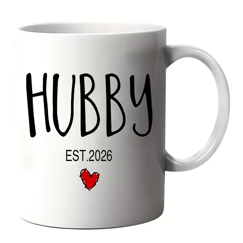 Personalized "Wifey & Hubby" Matching Couple Ceramic Coffee Mugs – Wedding & Anniversary Gift Set Cup (M1058)
