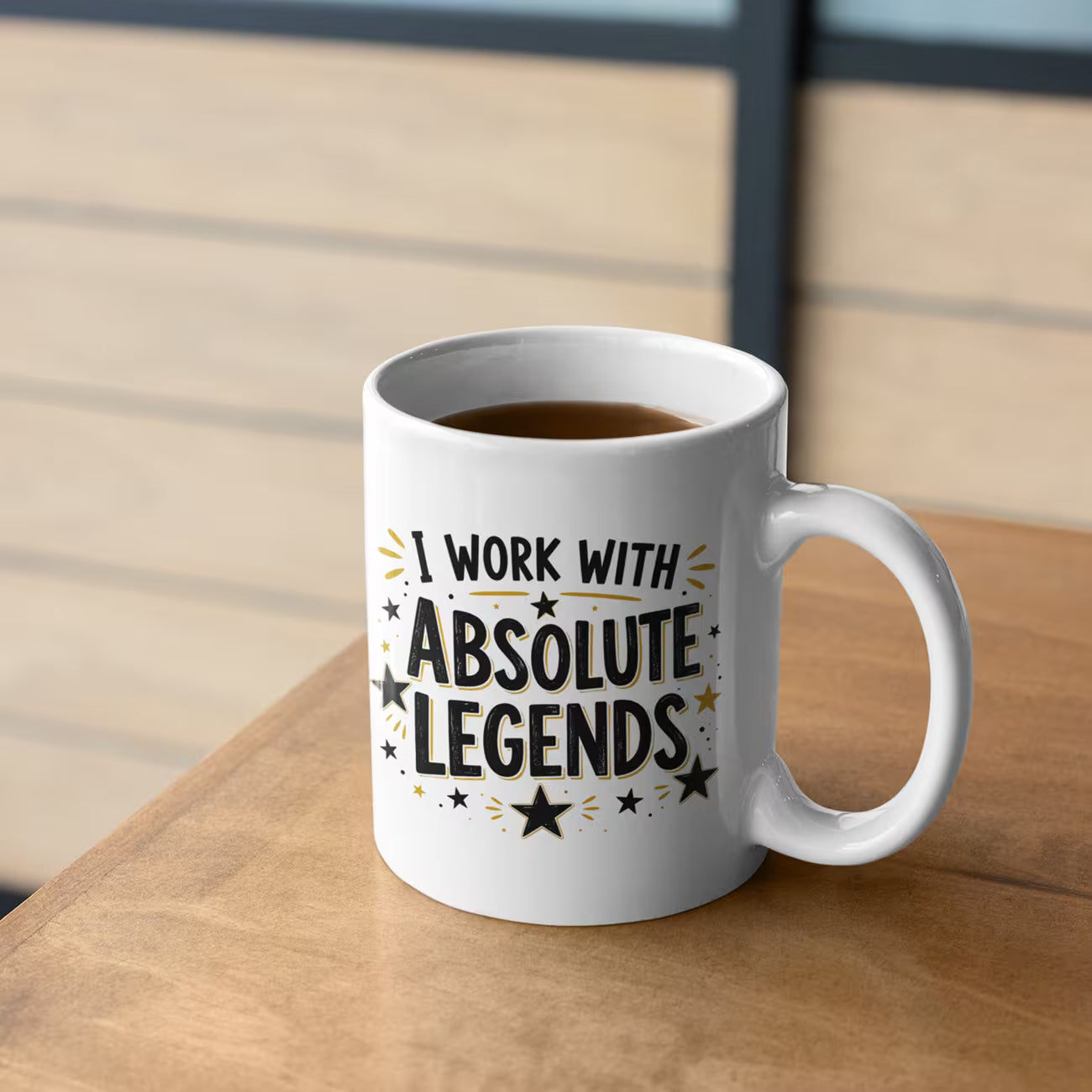 Funny "I Work With Absolute Legends" Ceramic Coffee Mug – Office & Coworker Appreciation Novelty Cup (M1069)
