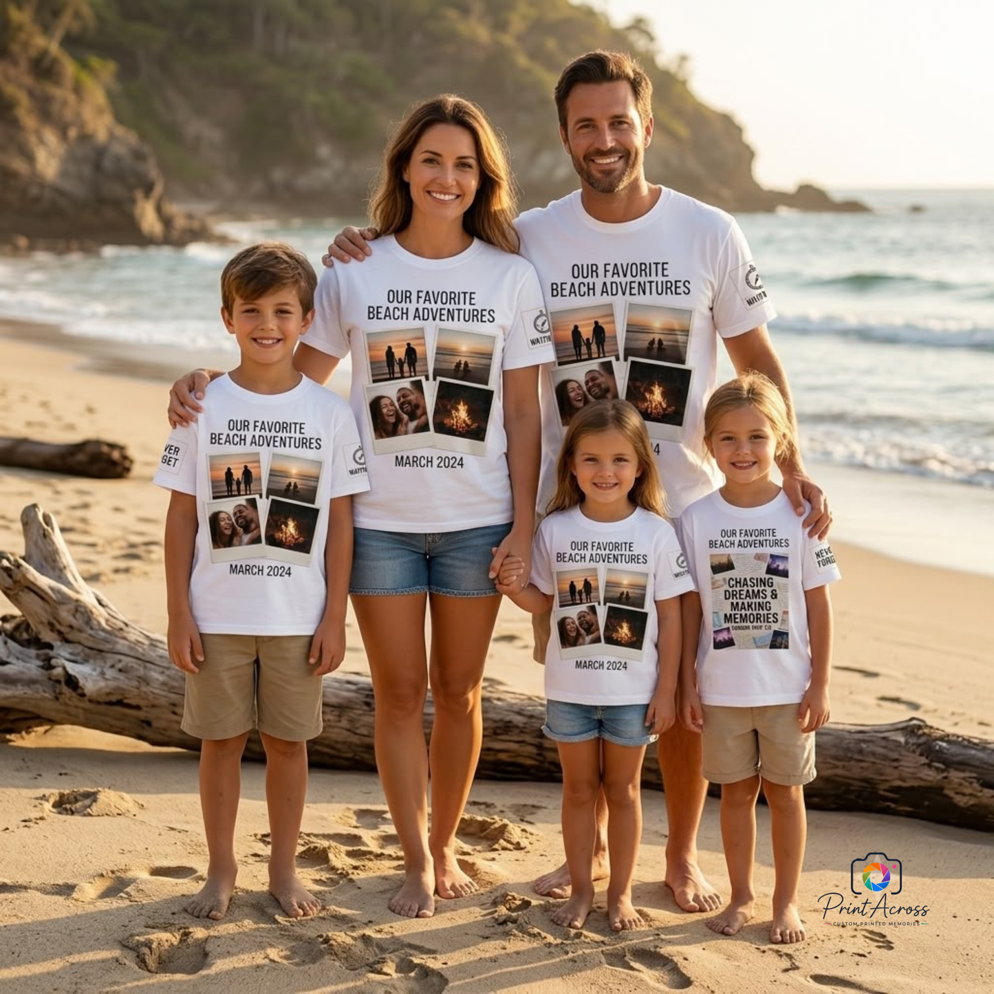 Personalised T-Shirt for Men & Women. Built with your Text, Image or Logo with Memories for Gifts